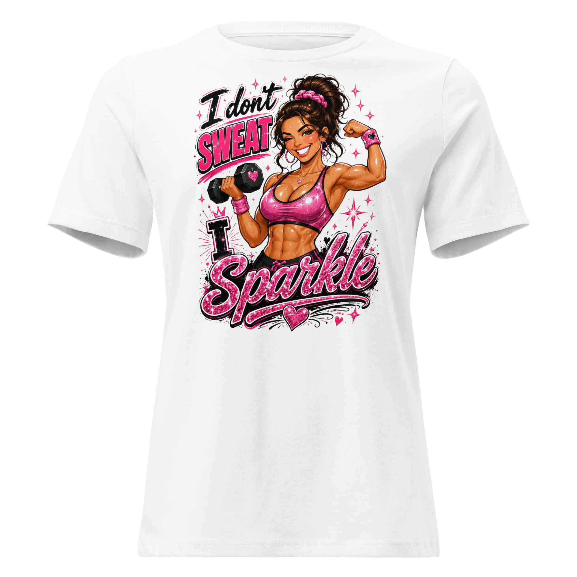 I Don't Sweat I Sparkle - Women's Relaxed T-Shirt — L