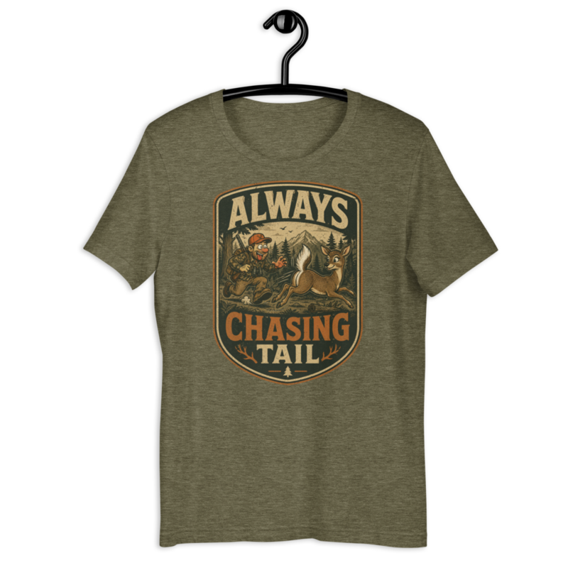 Always Chasing Tail - T-Shirt — S / Heather Olive
