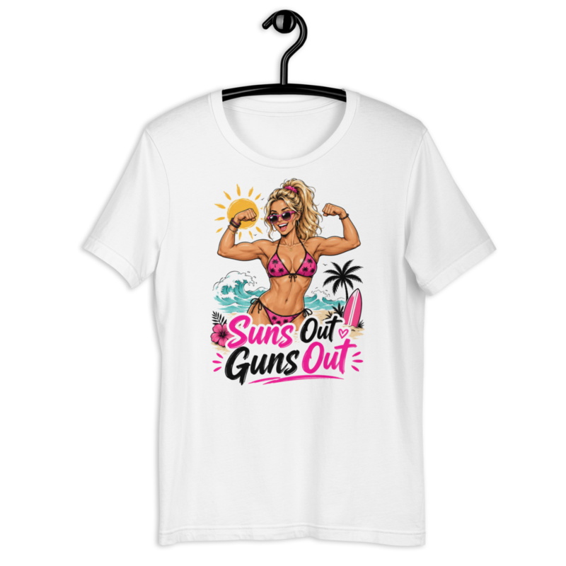 Suns Out Guns Out - T-Shirt — S / White