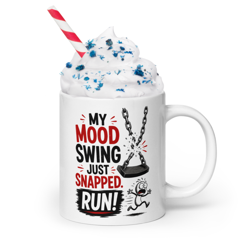 My Mood Swing - Glossy Mug — 11 oz / White