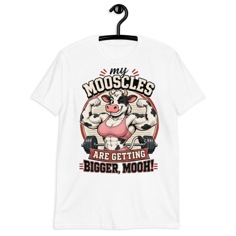 My Mooscles Are Getting Bigger Mooh! - T-Shirt — S / White