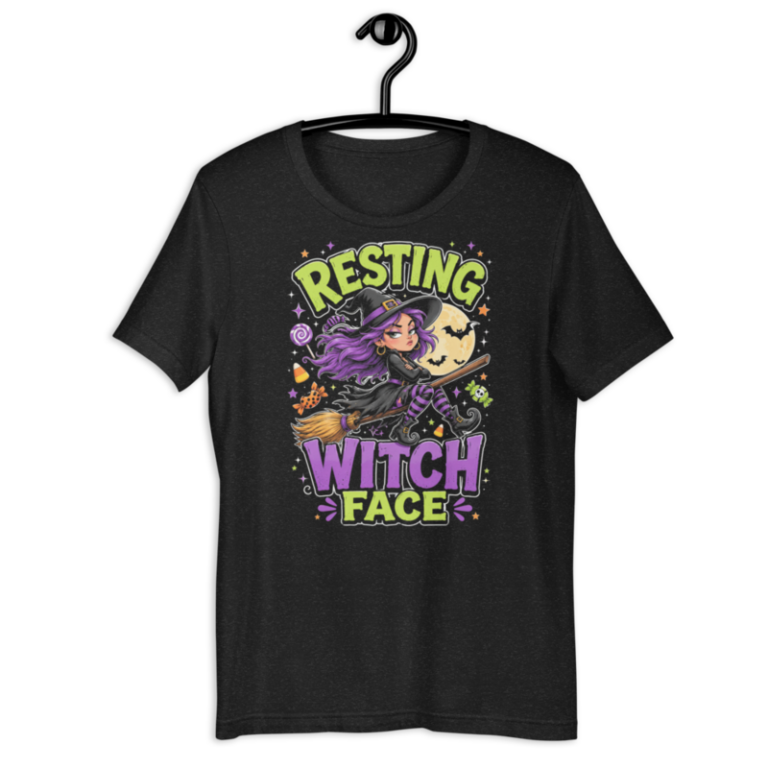 Resting Witch Face - T-Shirt — XS / Black Heather