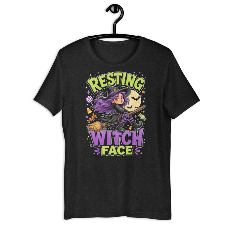 Resting Witch Face - T-Shirt — XS / Black Heather
