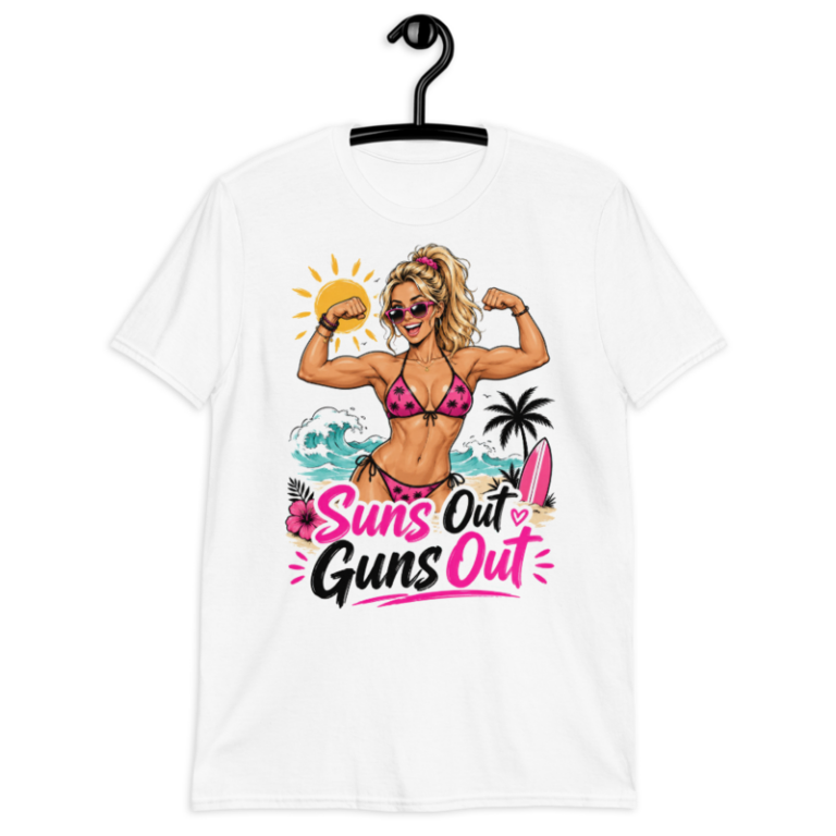 Suns Out Guns Out - T-Shirt — S / White