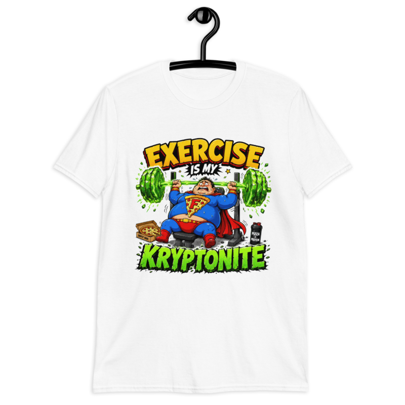 Exercise Is My Kryptonite - T-Shirt — S / White