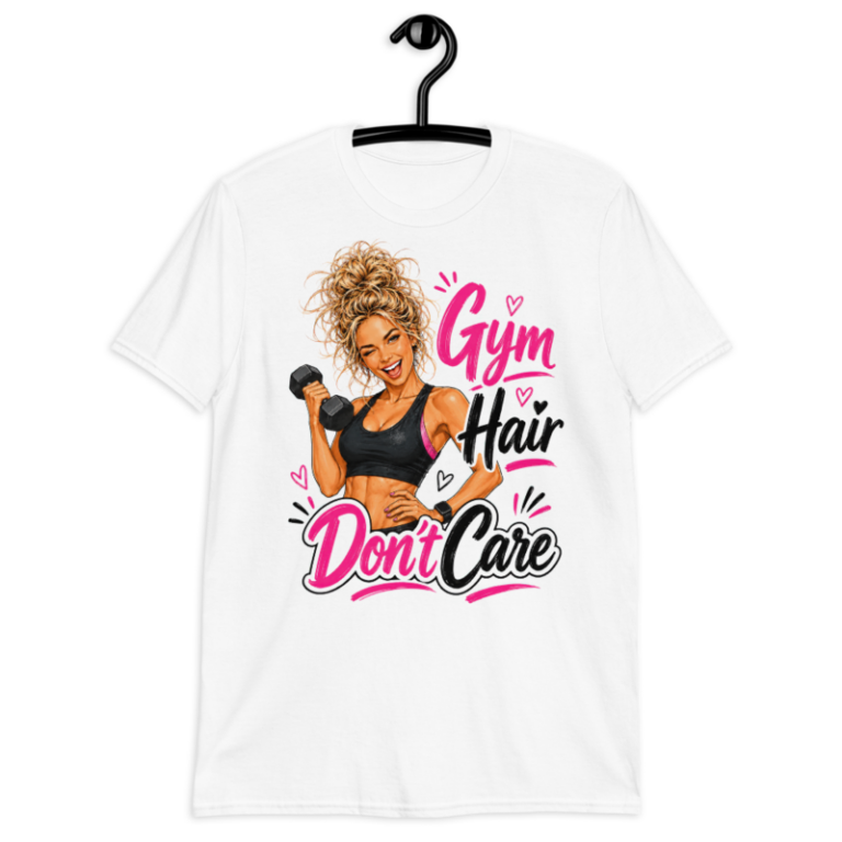 Gym Hair Don't Care - T-Shirt — S / White