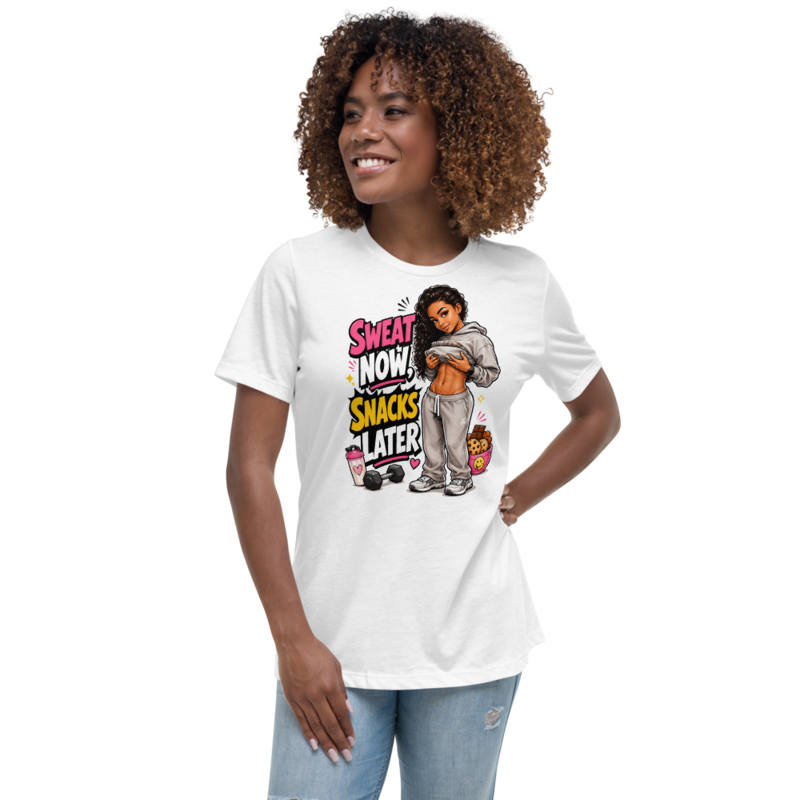 Sweat Now Snacks Later - T-Shirt — S / White